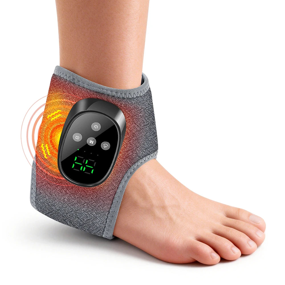 Wireless Heated Ankle Massager for Pain Relief and Relaxation