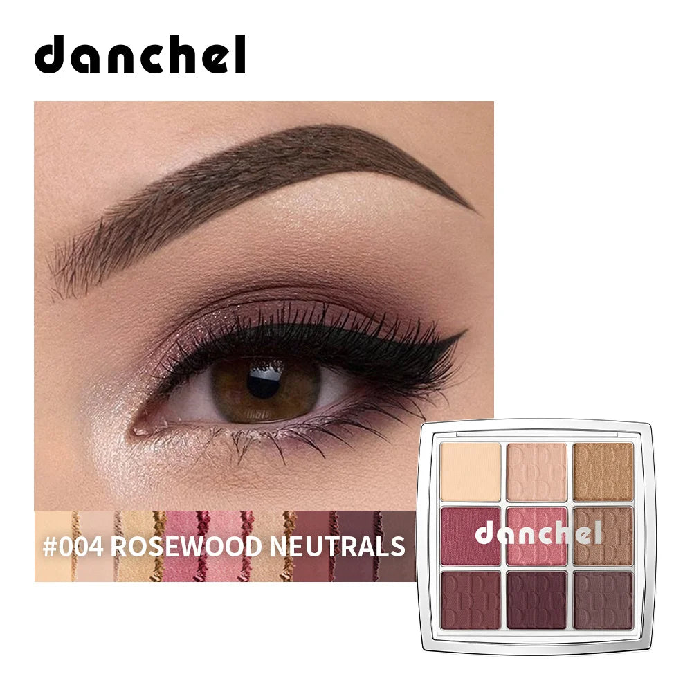 9-Color Professional Eyeshadow Palette Matte and Shimmer - 21