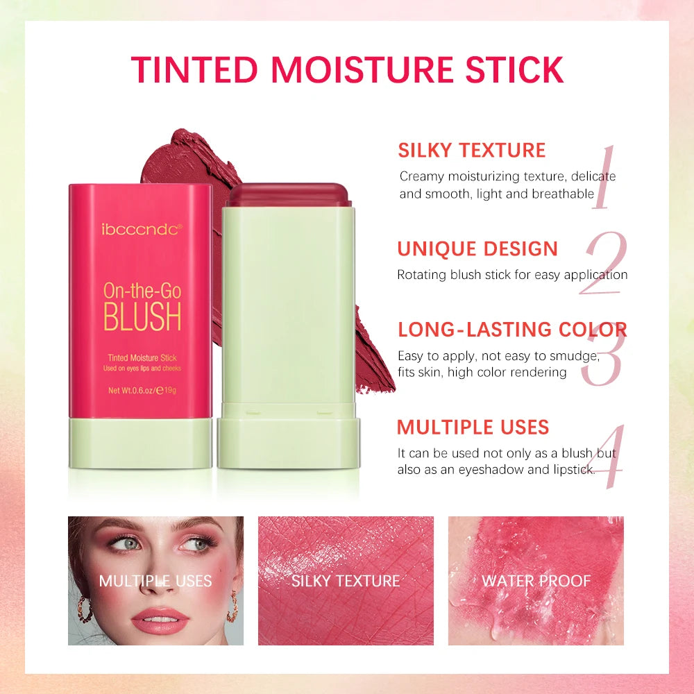 Cream Blush Stick for Lips and Cheeks - 4