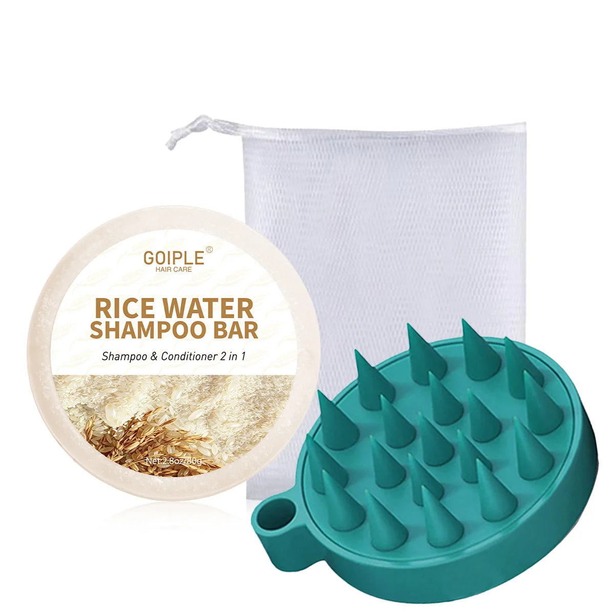 Rice Water Shampoo Bar 2-in-1 Cleansing and Conditioning Hair Soap - 18