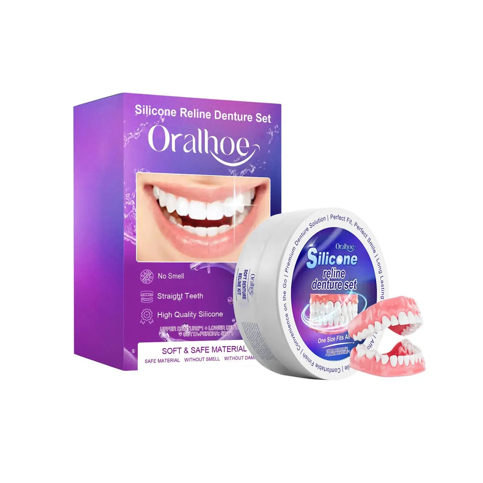 Temporary Silicone Denture Reliner Kit for Comfort Fit - 18