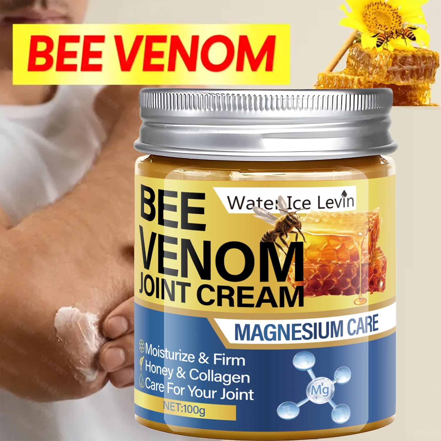 Bee Venom Joint Cream with Magnesium Honey Moisturizing Body Care - 3
