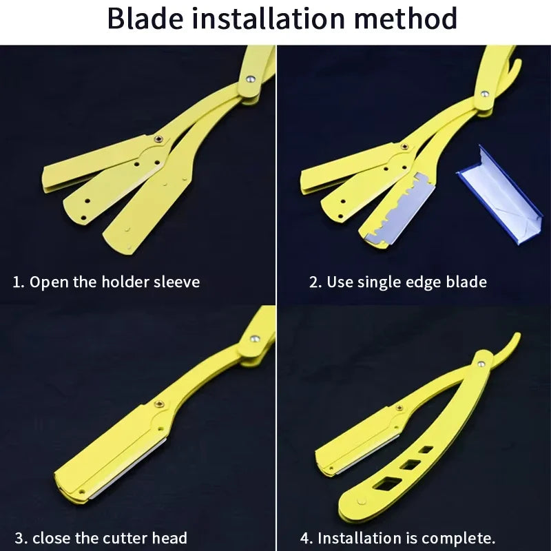 Professional Straight Edge Folding Barber Razor - 7