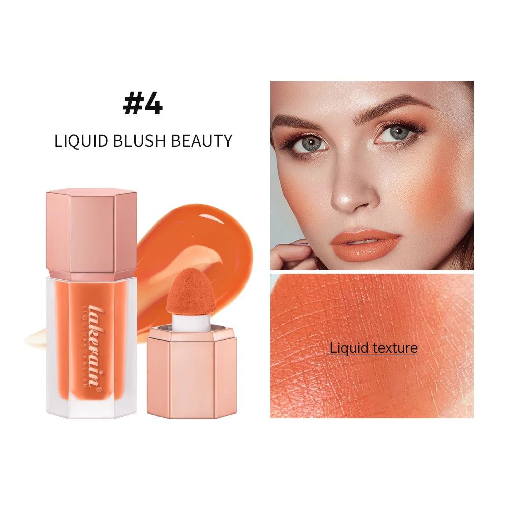 Waterproof Matte Liquid Blush with Built-in Applicator