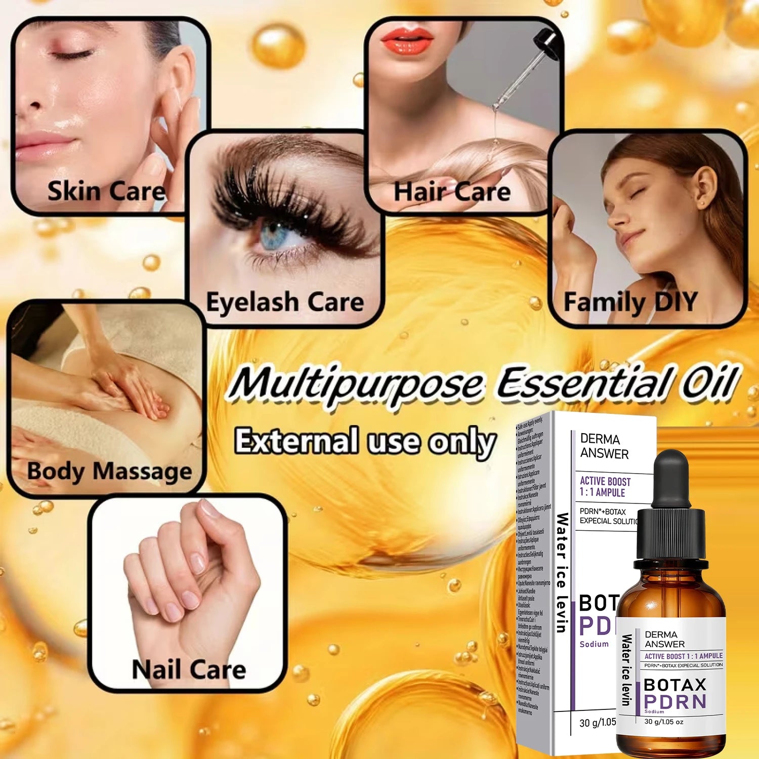 Water Ice Levin PDRN Botax Face Serum Moisturizing Brightening Oil - 6