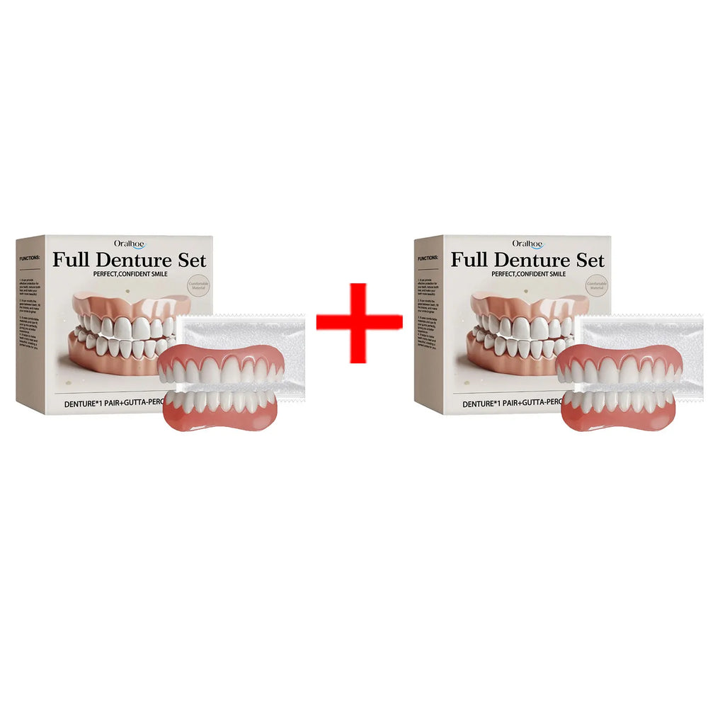 Temporary Silicone Denture Set for Smile Restoration