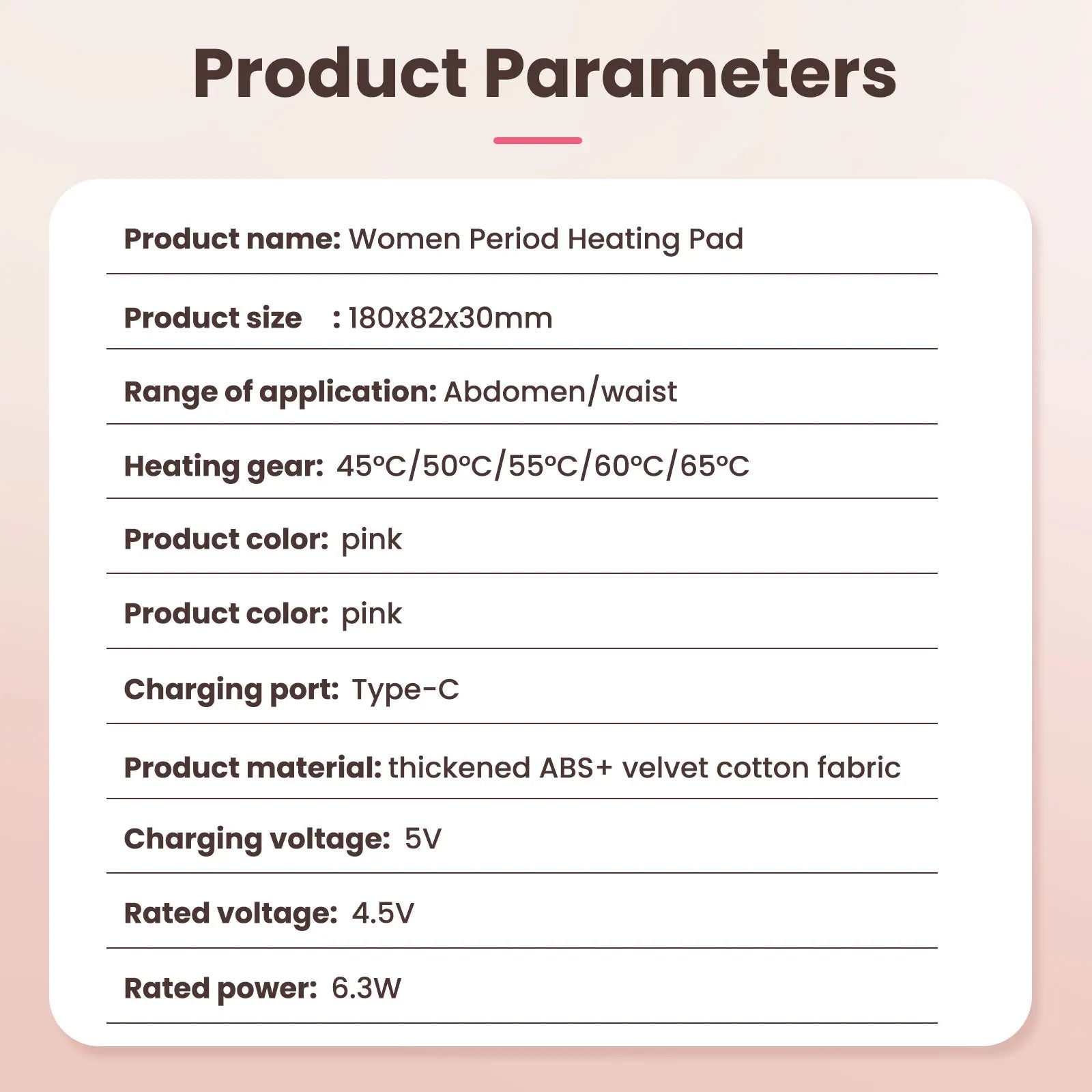 Cordless Menstrual Heating Pad with Vibration Massage - 19