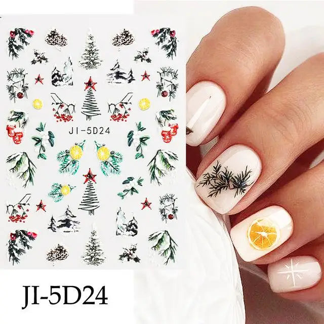 3D Christmas Cartoon Nail Art Stickers - 54