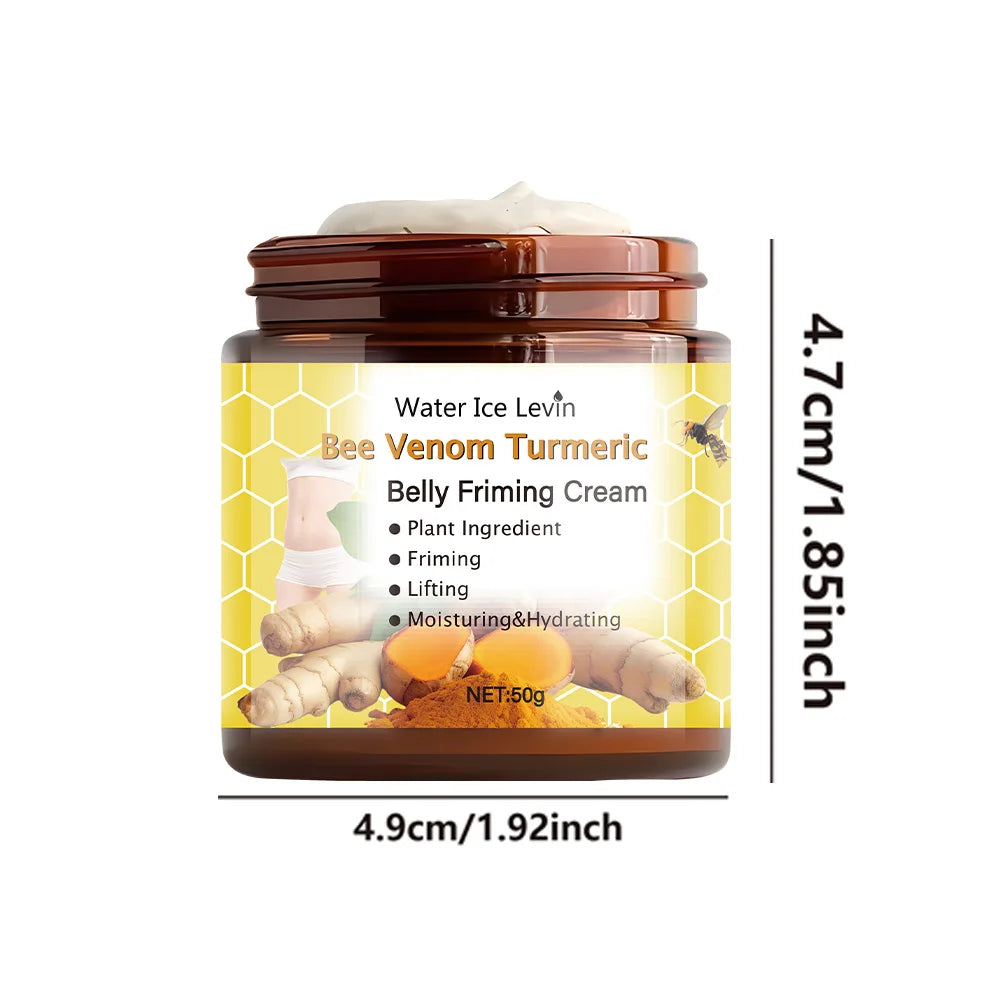 Bee Venom Turmeric Belly Firming Cream Moisturizing Body Treatment - 3