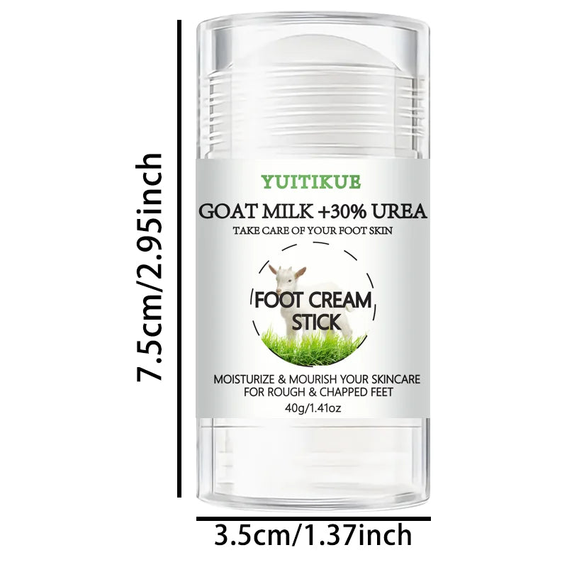 YUITIKUE 30% Urea Goat Milk Foot Cream Stick for Dry Cracked Heels 40g - 9