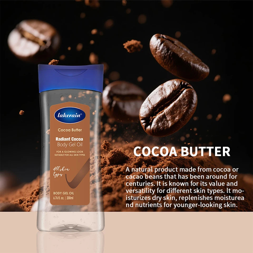 Radiant Cocoa Body Gel Oil for Deep Hydration and Glowing Skin