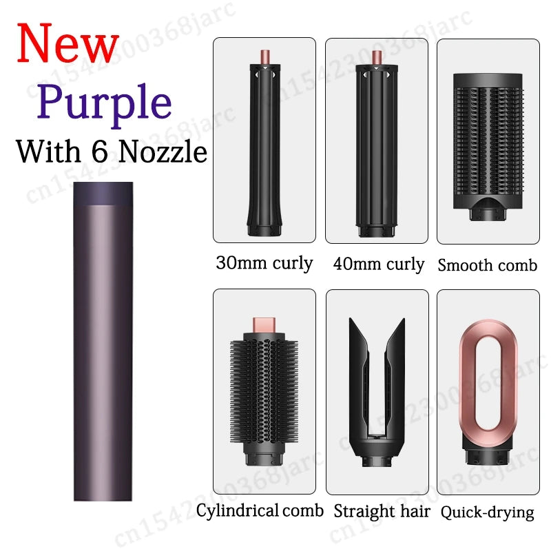 Professional 6-in-1 Hair Styler Dryer and Curling Iron Kit - 12