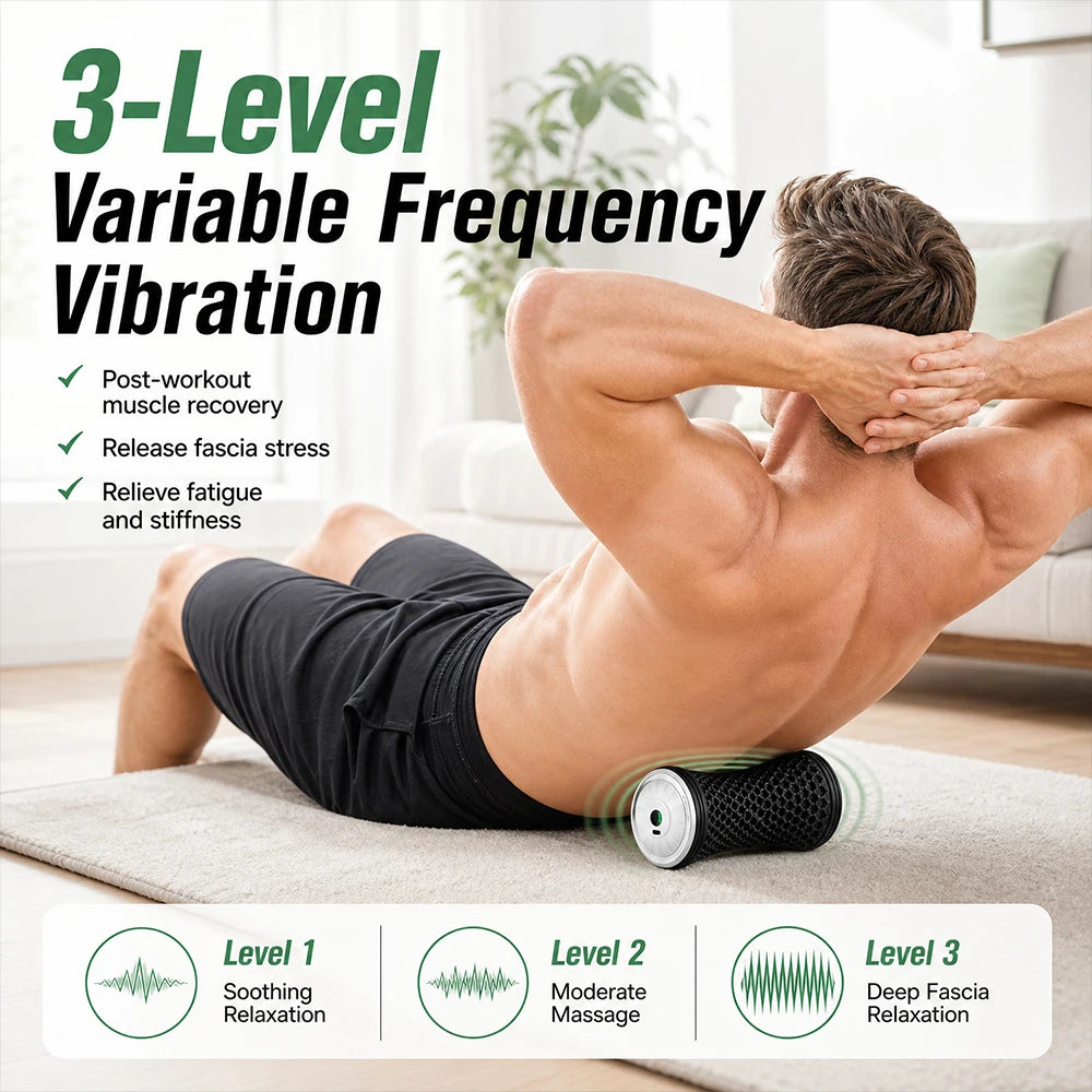 Electric Vibrating Muscle Massage Roller for Deep Tissue Recovery