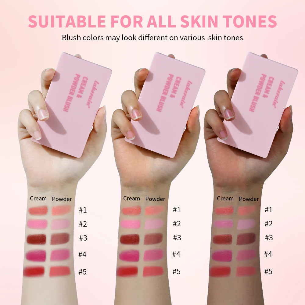 2-in-1 Cream and Powder Blush Palette - 6