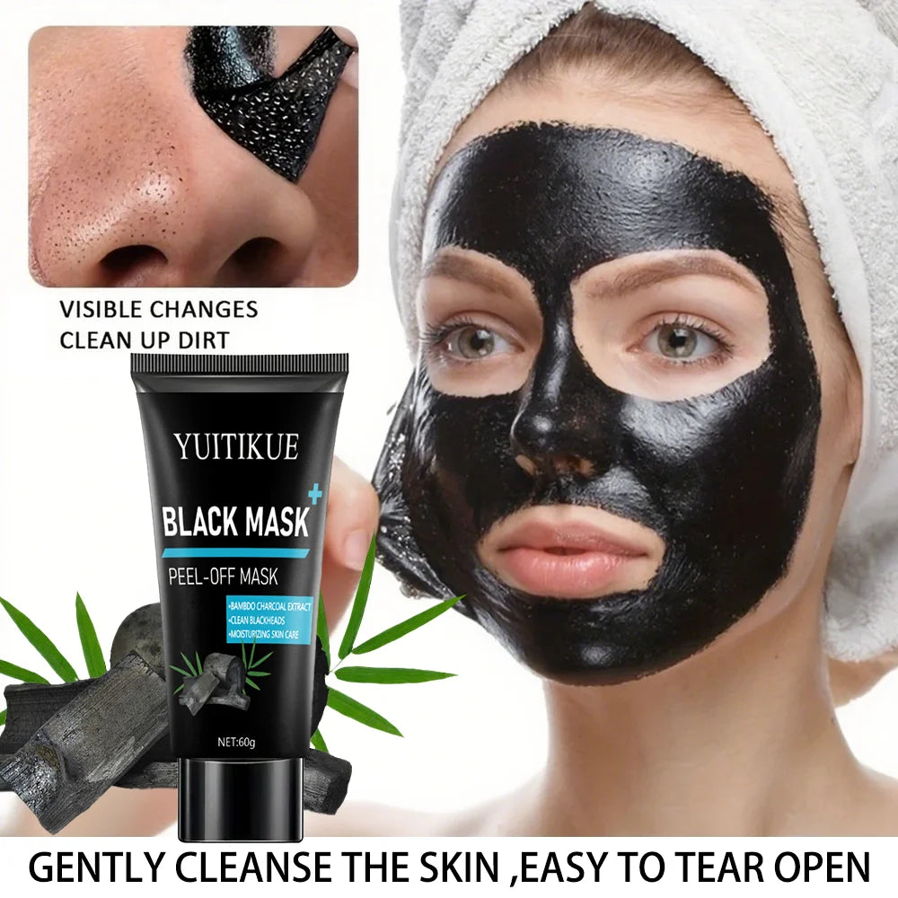 YUITIKUE Bamboo Charcoal Peel Off Mask 60g Blackhead Remover - 4