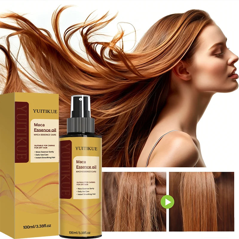 Maca Hair Essence Oil Moisturizing Serum for Dry Frizzy Hair 100ml