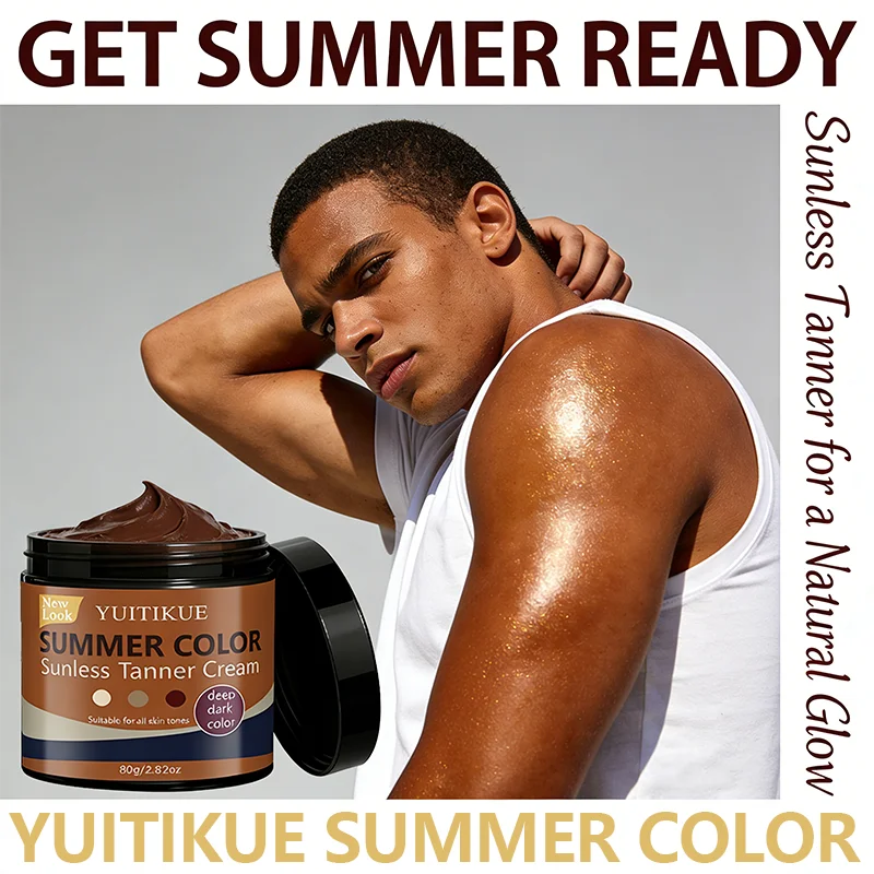 Yuitikue Self Tanning Cream Deep Dark Sunless Bronzer for Face and Body