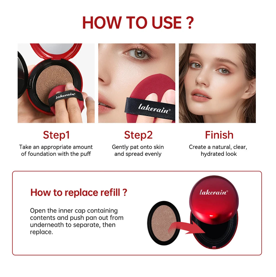 Long-Lasting Waterproof Cushion Foundation Refill