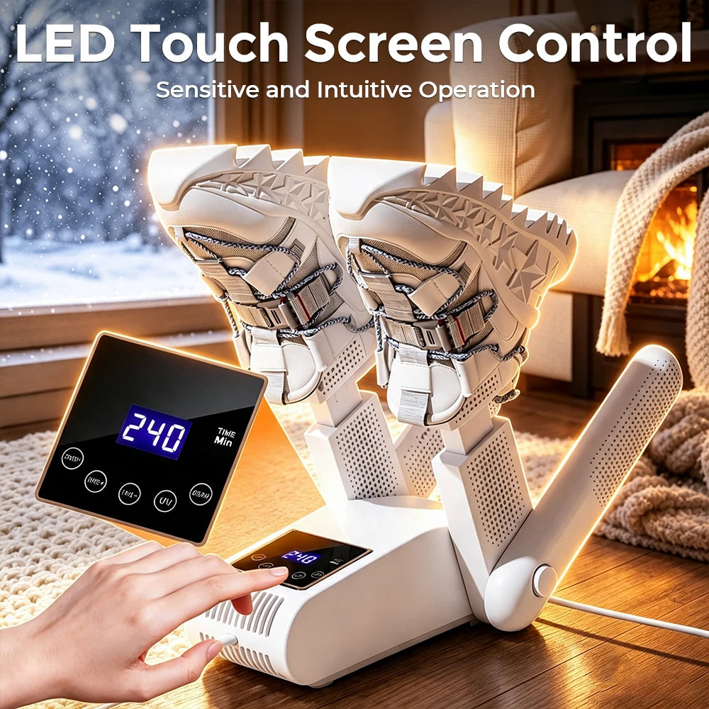 Foldable Electric Shoe and Boot Dryer with Timer