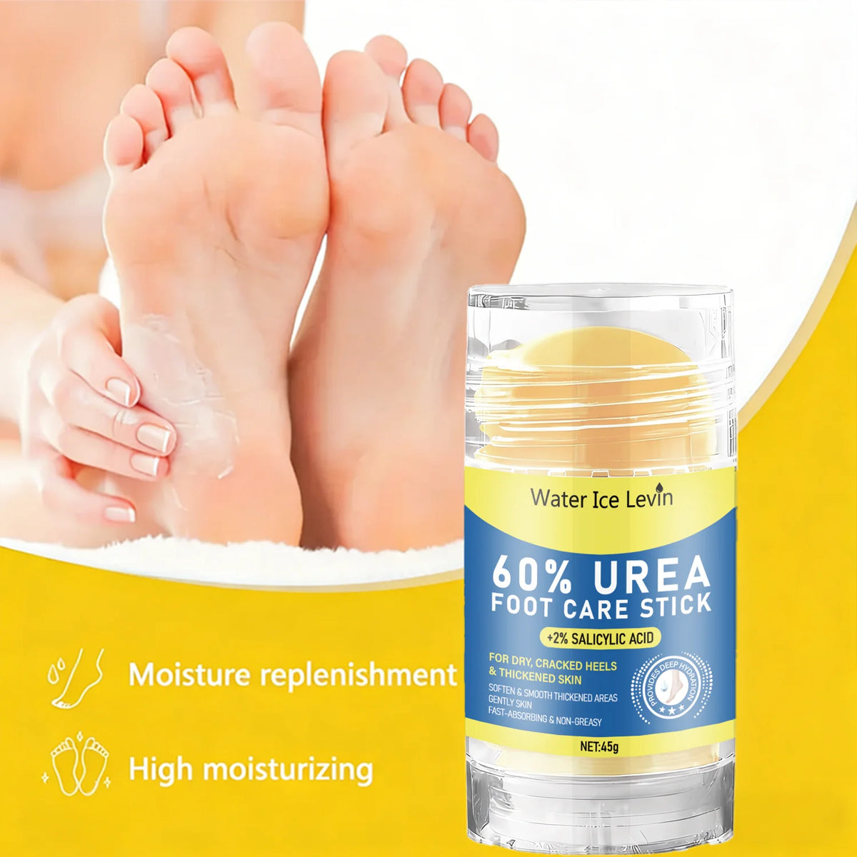 60% Urea Foot Care Stick Moisturizing Treatment for Dry Cracked Heels