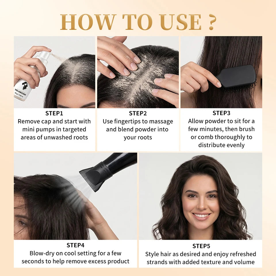 Invisible Dry Shampoo Powder for Volumizing and Oil Control