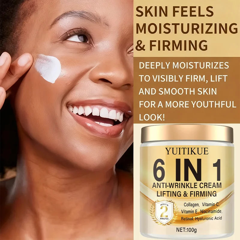 YUITIKUE 6 in 1 Anti Wrinkle Cream Retinol Collagen Face Firming Moisturizer - 4