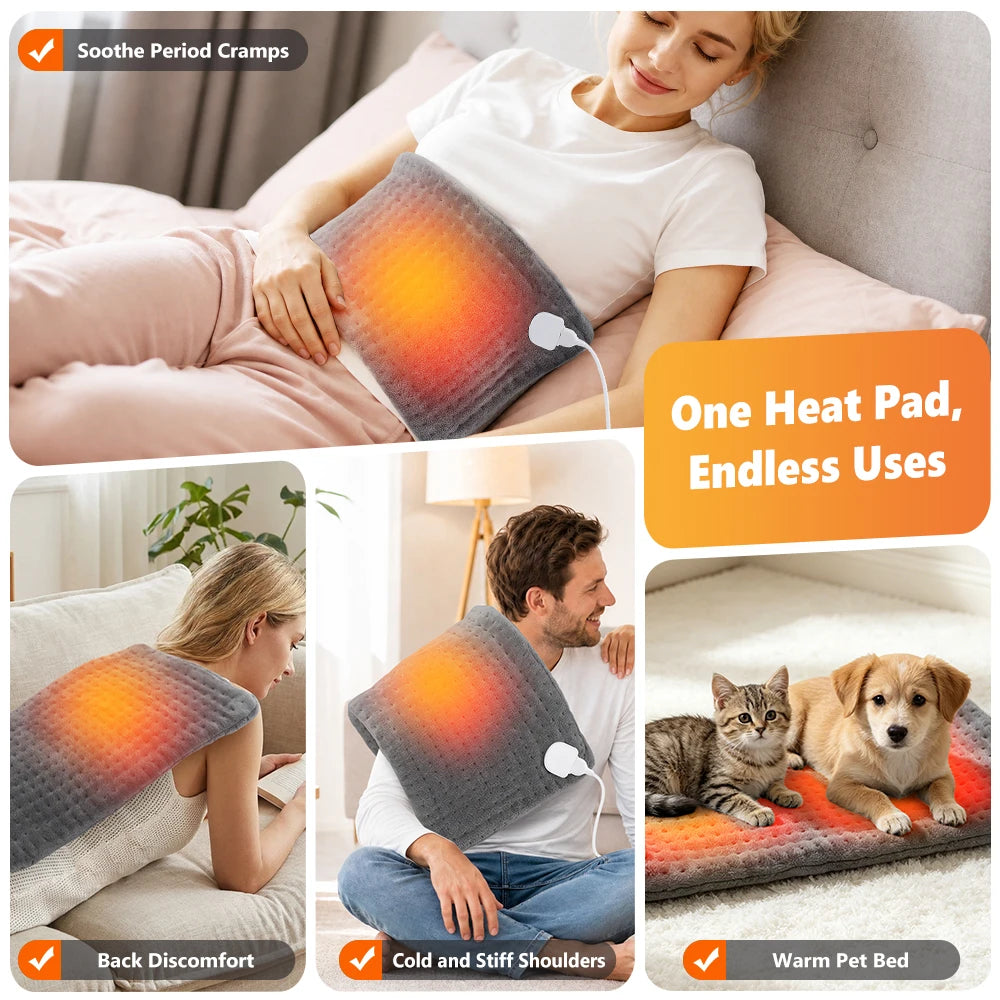 Electric Heating Pad for Pain Relief and Muscle Relaxation