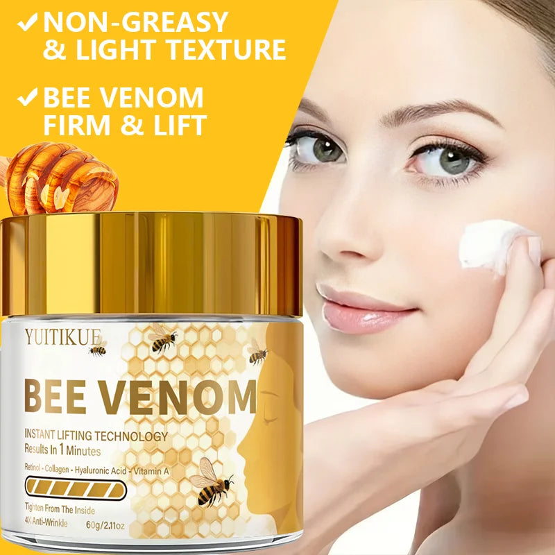 YUITIKUE Bee Venom Face Cream Instant Lifting Anti-Wrinkle Moisturizer
