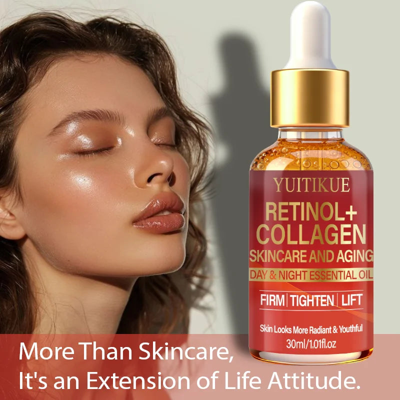 YUITIKUE Retinol and Collagen Anti Aging Face Serum Firming Oil