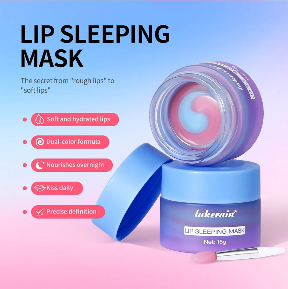 Dual-Color Hydrating Lip Sleeping Mask for Dry Lips