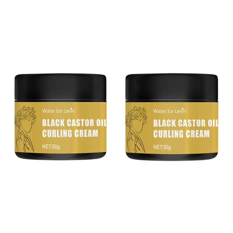 Black Castor Oil Hair Curling Cream 50g Moisturizing Conditioner - 8