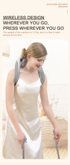 Wireless 6D Deep Tissue Neck and Shoulder Massager with Heat