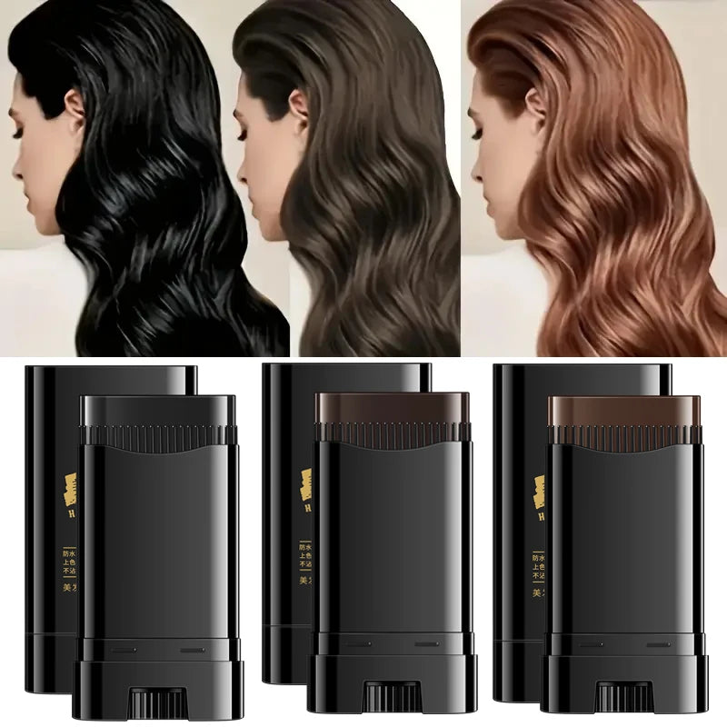Waterproof Hair Dye Stick for Gray Hair Coverage