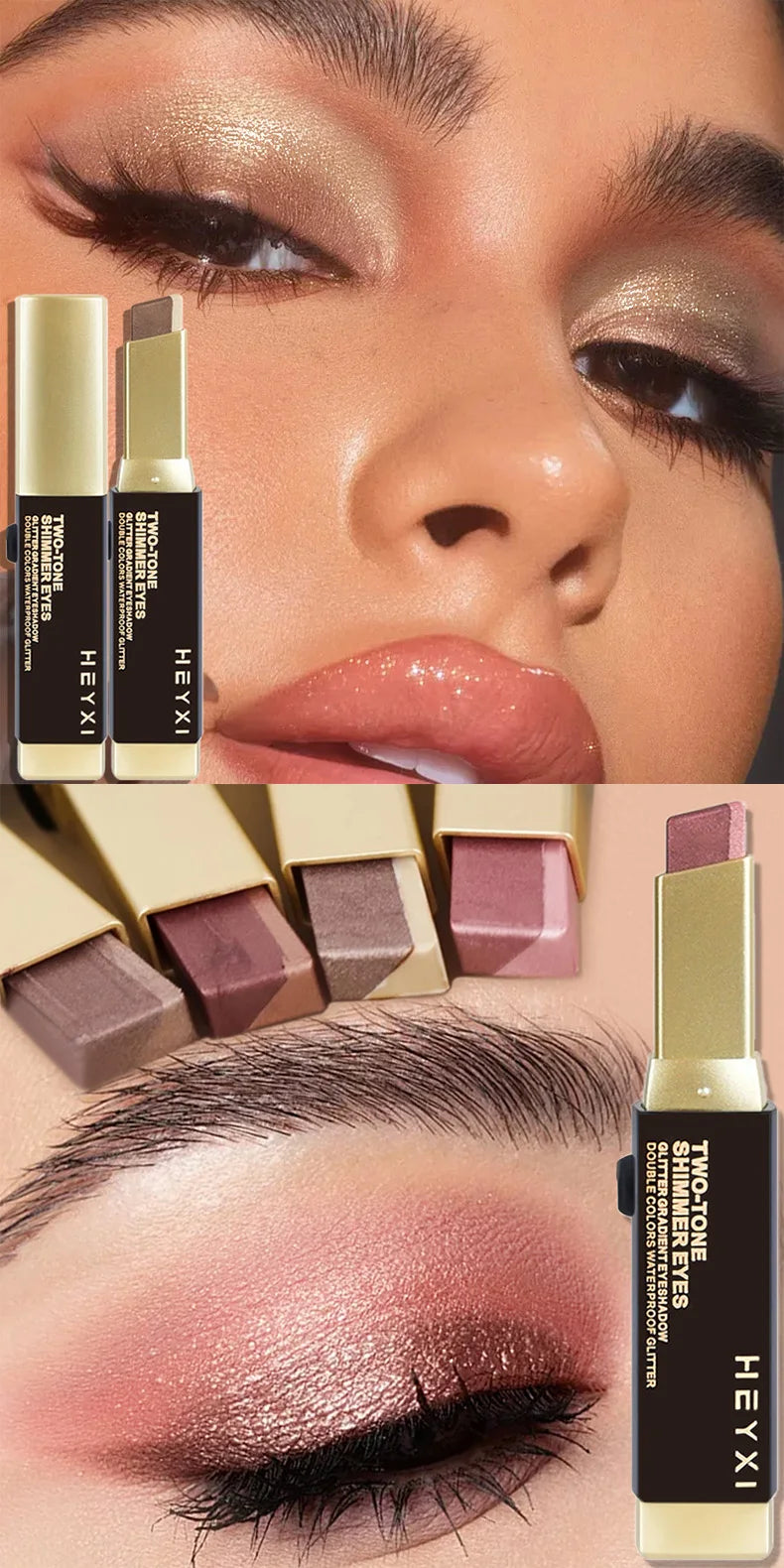 Dual Tone Eyeshadow Stick Gradient Shimmer Makeup Pen