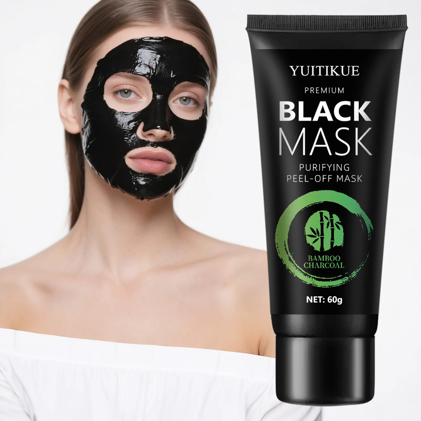 YUITIKUE Bamboo Charcoal Black Mask Deep Cleansing Peel Off Facial Mask - 2