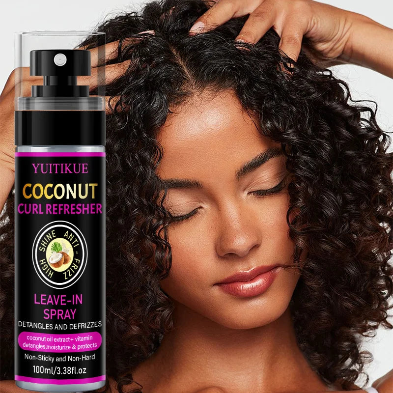 YUITIKUE Coconut Curl Refresher Spray Anti Frizz Detangling Hair Mist