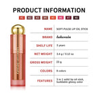 3-in-1 Tinted Hydrating Lip Oil Stick for Glossy Plump Lips