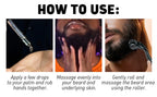 Beard Growth Kit Sandalwood Beard Oil and Facial Hair Roller for Men