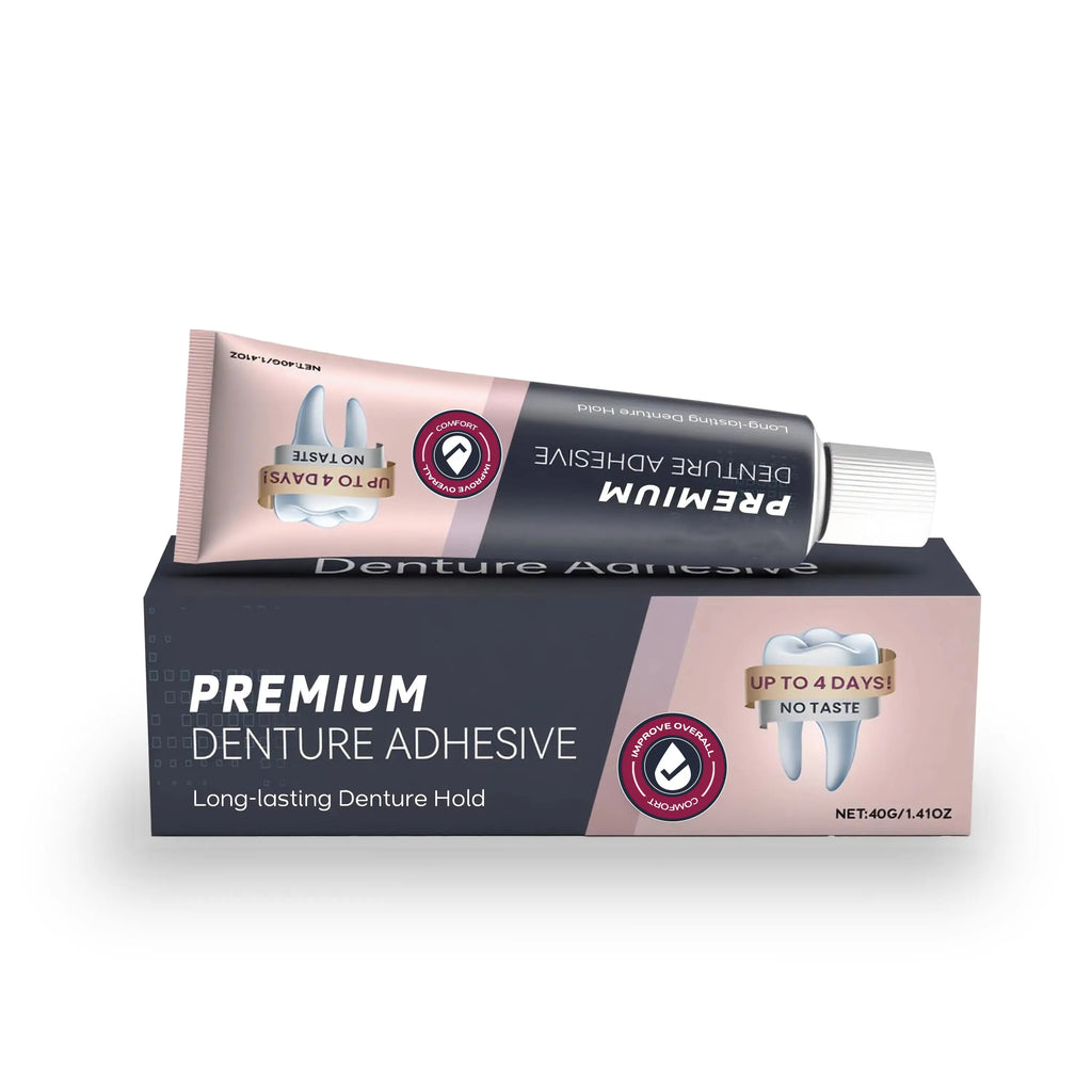 Waterproof Zinc-Free Denture Adhesive Cream for All-Day Hold