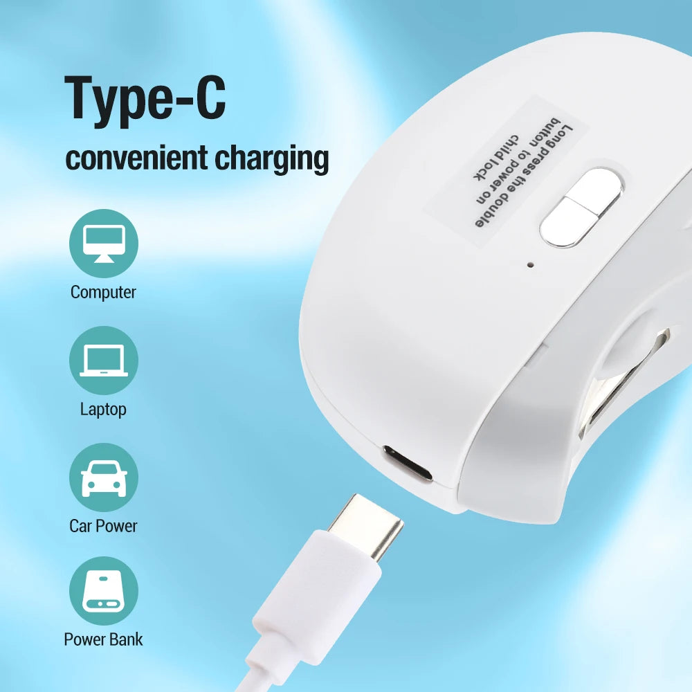 Electric Automatic Nail Trimmer and Polisher for Safe Nail Care