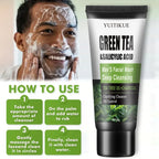 YUITIKUE Mens Facial Wash Green Tea and Salicylic Acid Cleanser 60g