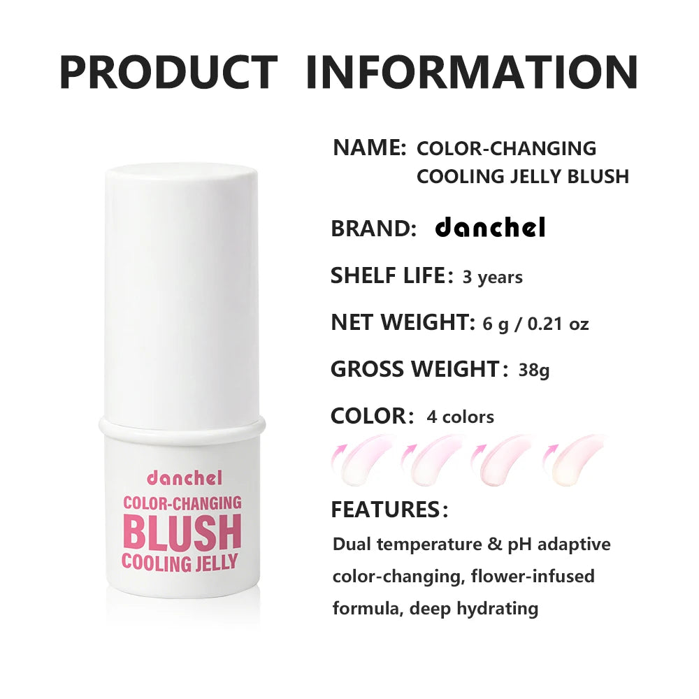 pH-Adaptive Color-Changing Jelly Blush for Lips and Cheeks - 17