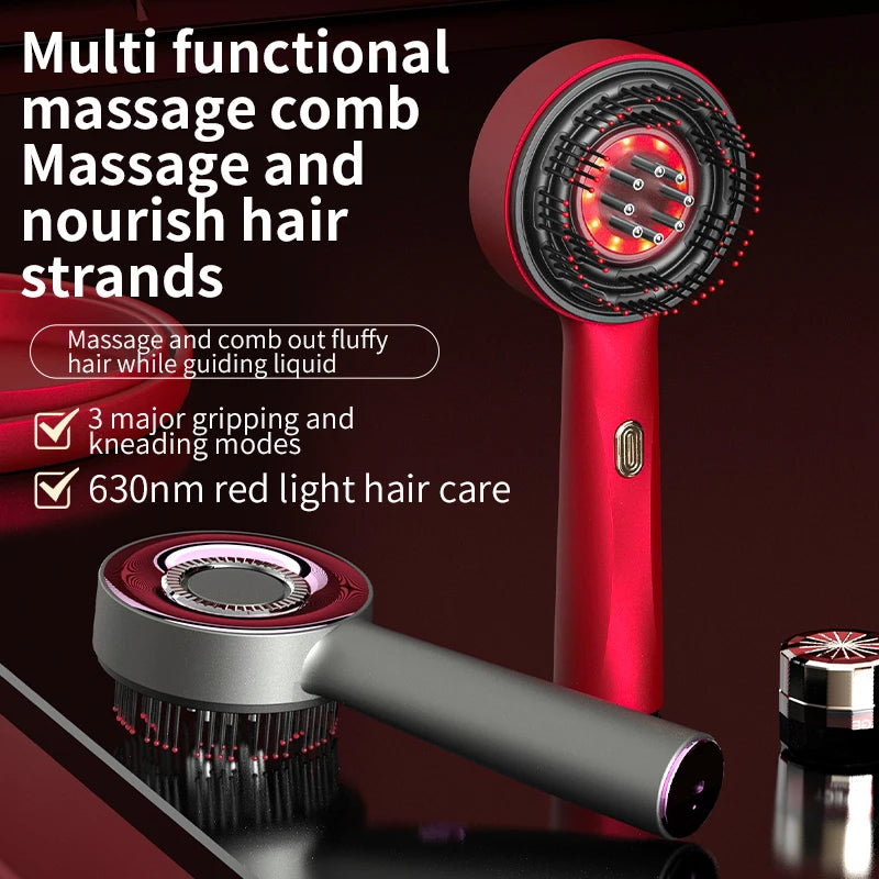 Electric Scalp Massager and Hair Growth Oil Applicator Comb