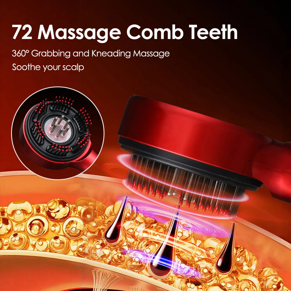 Electric Scalp Massage Comb with Red Light Therapy for Hair Growth - 8