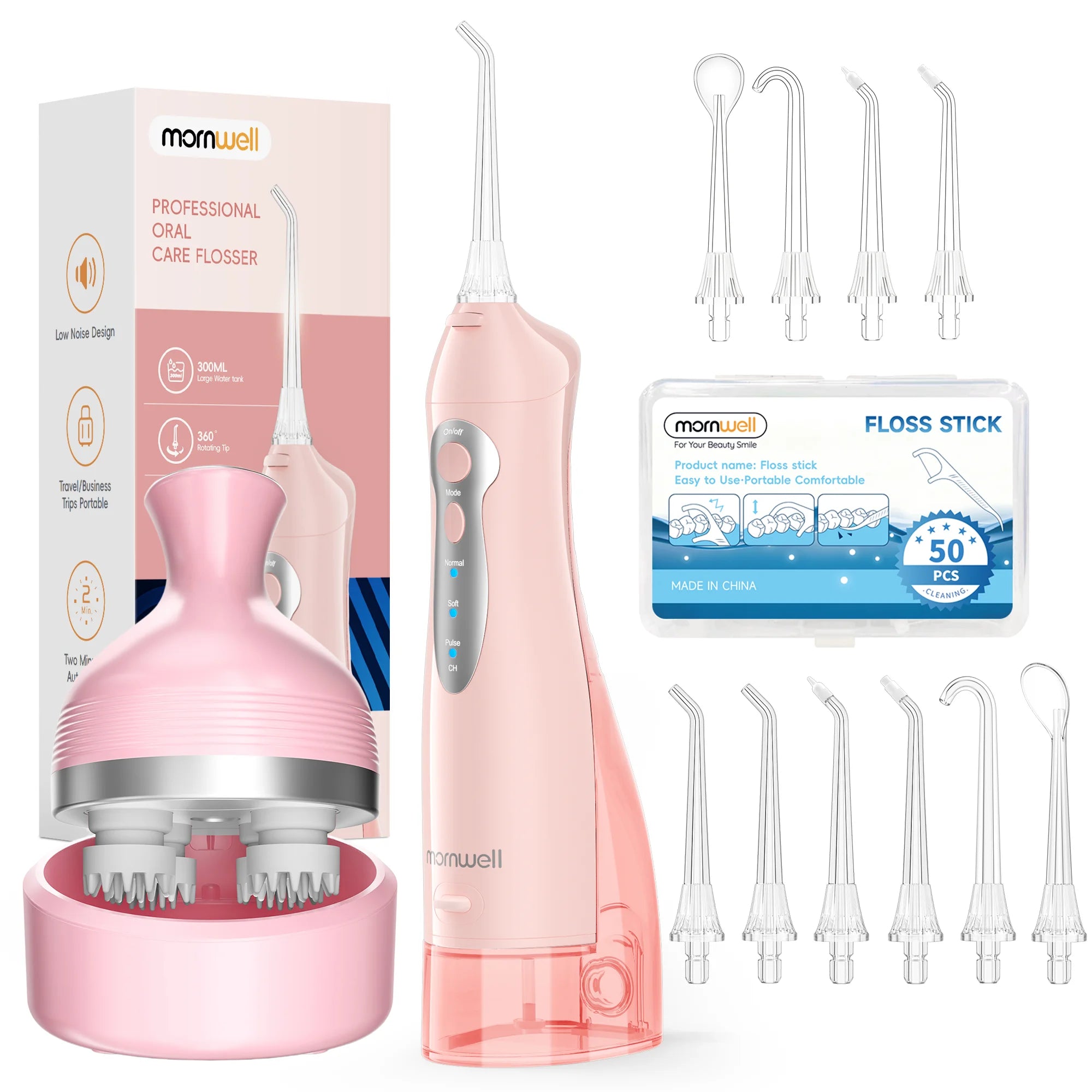 Portable Oral Irrigator and Electric Scalp Massager Kit - 22