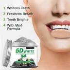 5D White Activated Charcoal Tooth Powder Natural Teeth Whitener 60g