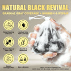 Natural Black Shampoo Bar Herbal Gray Hair Coverage Soap