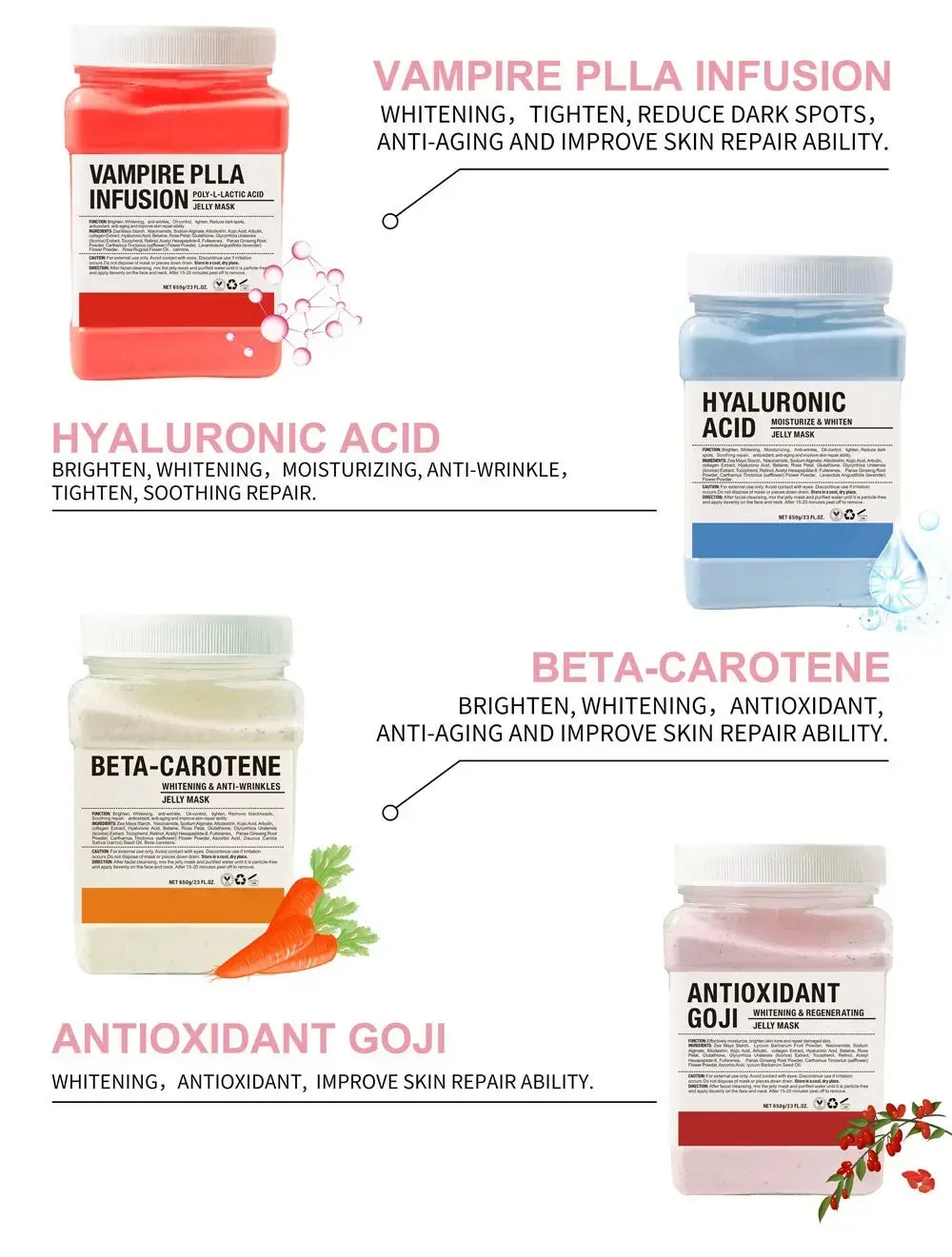 Bulgarian Rose Jelly Mask Face Powder Anti Aging Brightening Skincare - 15