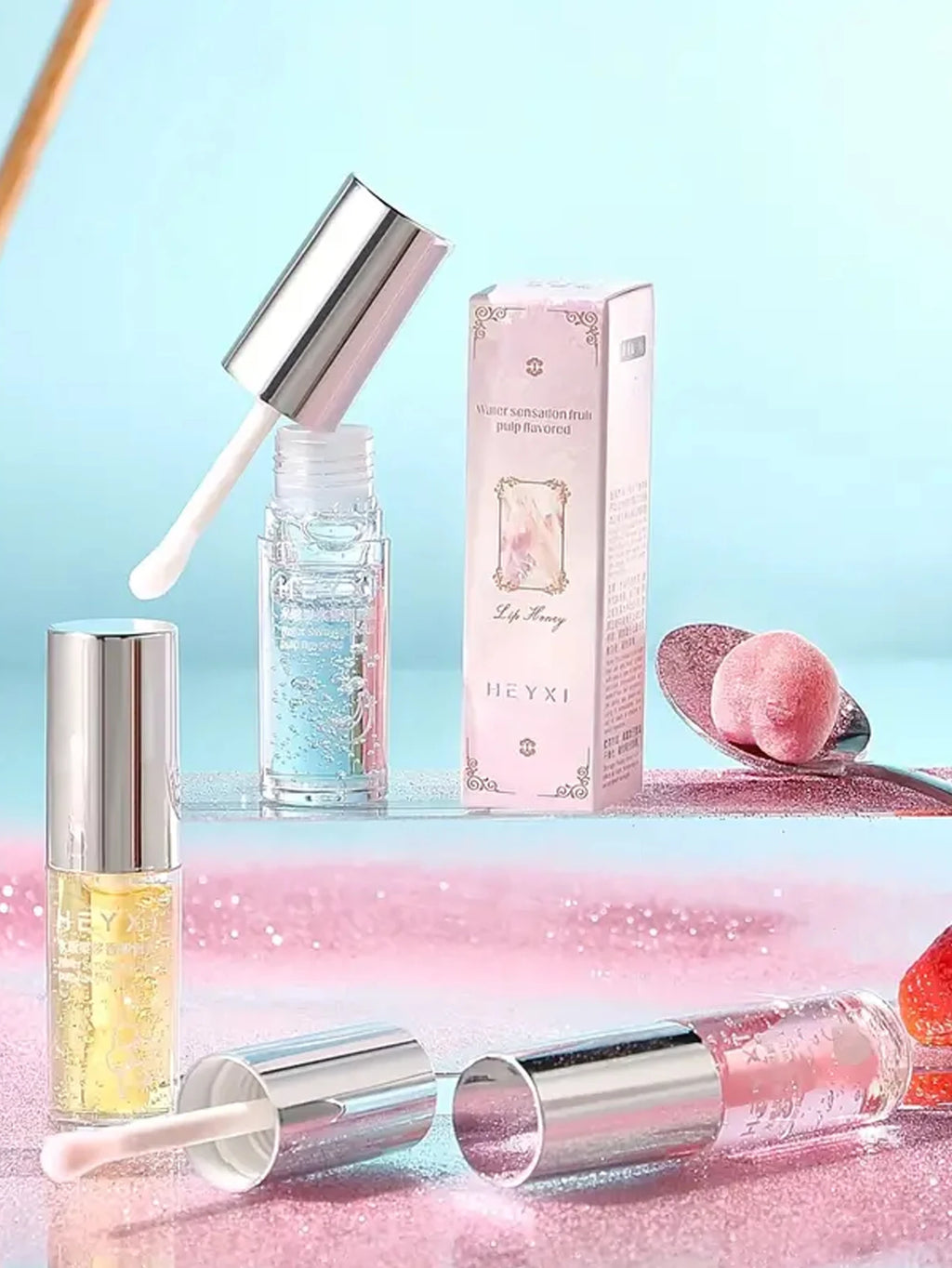 Fruit Pulp Moisturizing Lip Gloss Hydrating Tinted Lip Oil