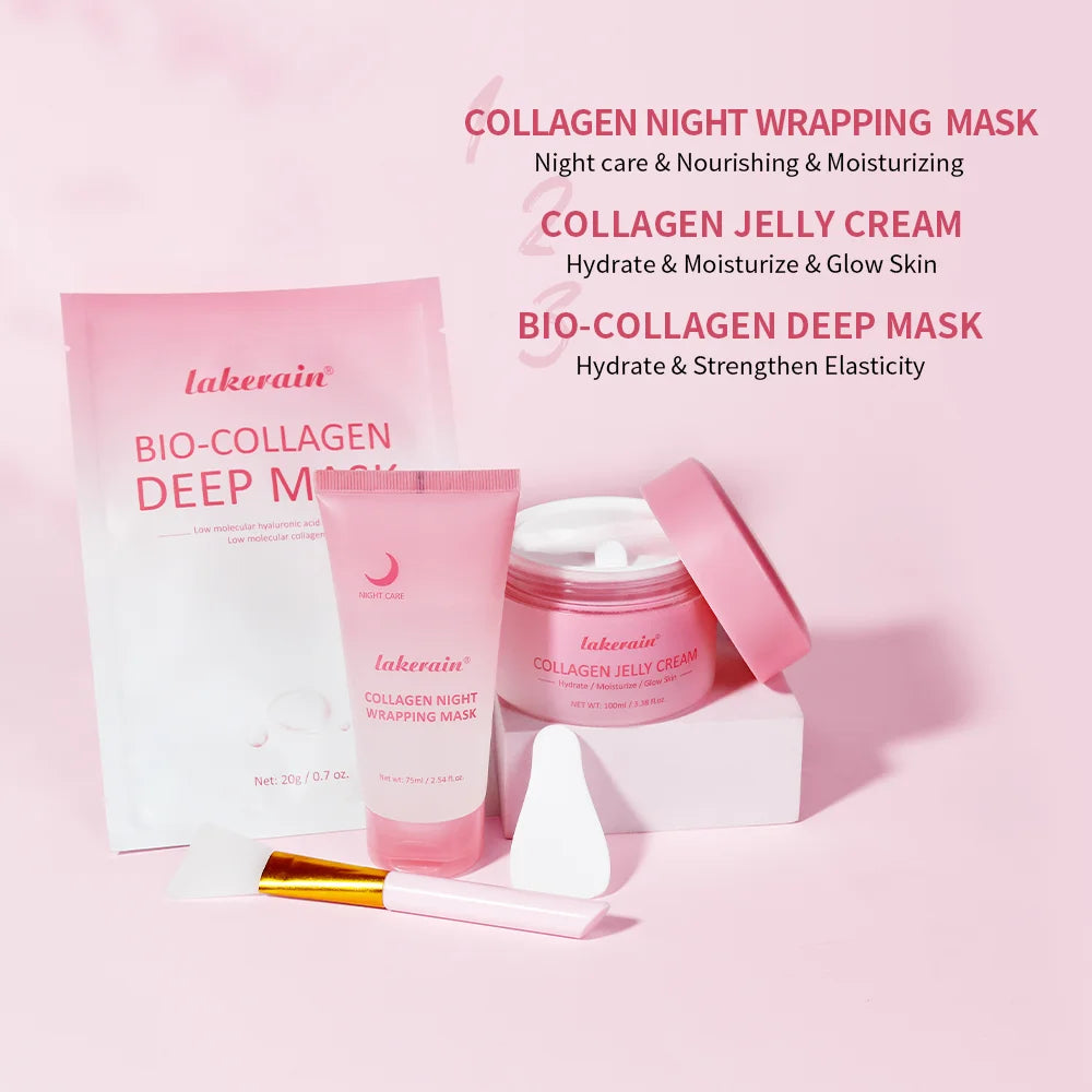 Collagen Face Skincare Set for Deep Nourishment and Repair